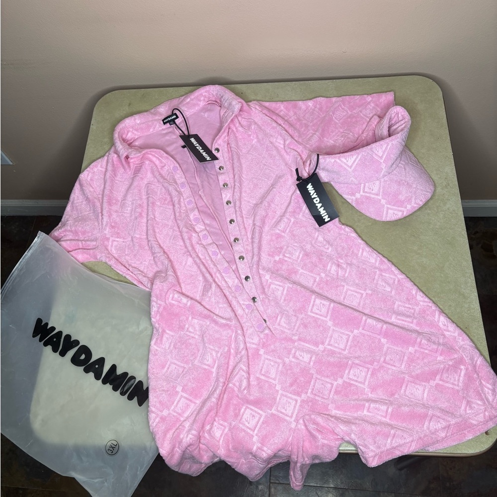 Waydamin Pink Textured Dress